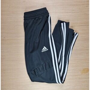 Adidas Training Pants Youth Size Small Soccer Track Athletic Black White Stripes